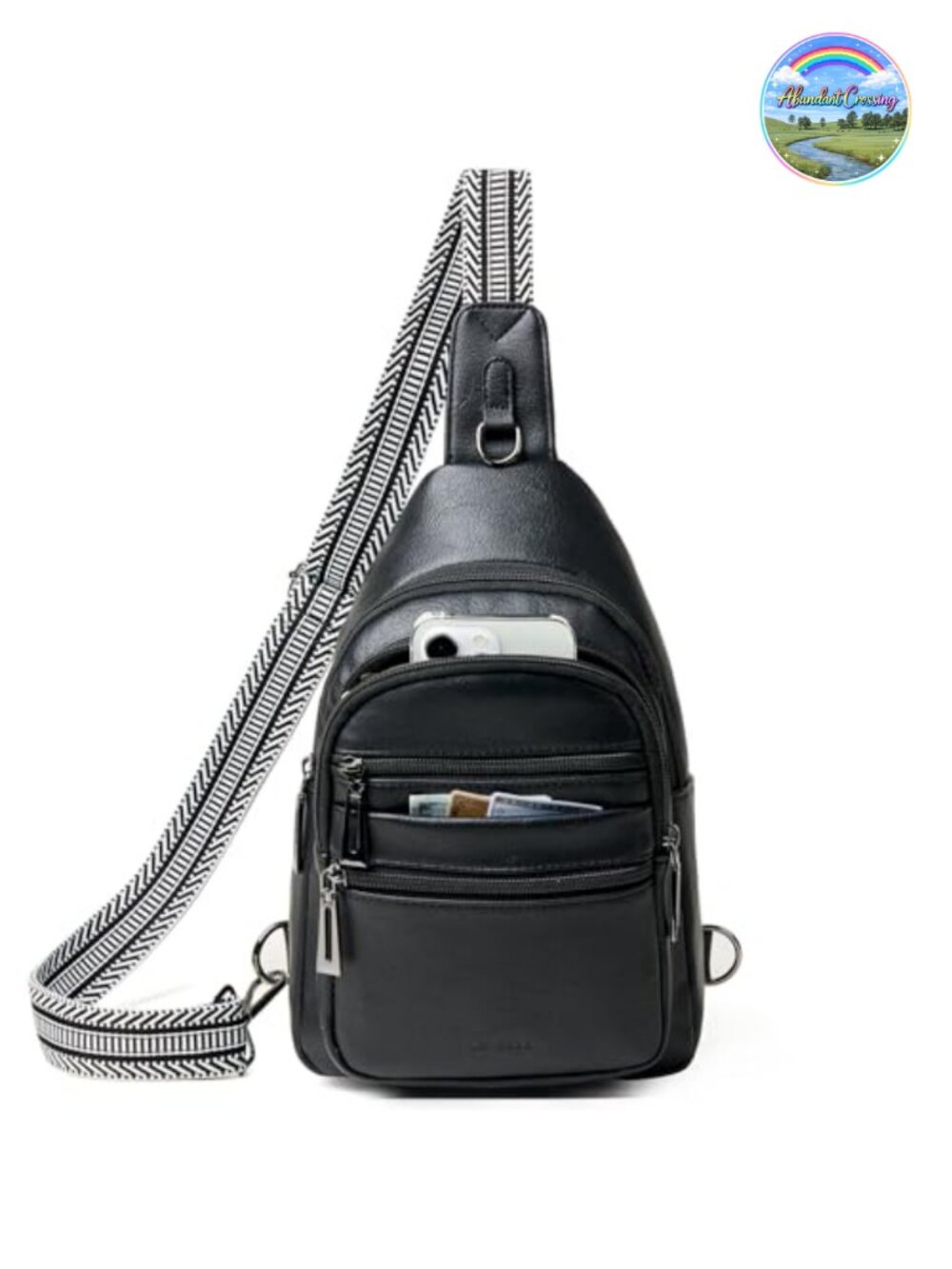 Sling Bag for Women Crossbody Vegan Leather Lightweight Fanny Pack Travel
